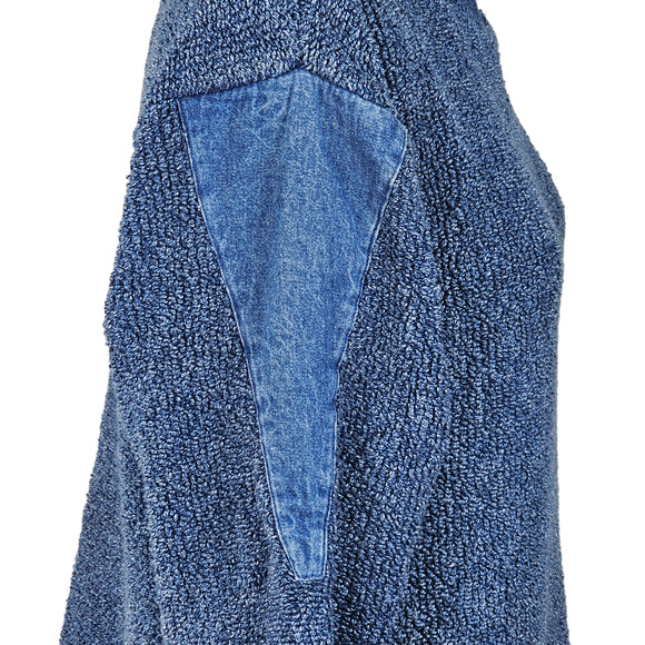 Blue Willi's cotton Indigo dyed roll neck oversized pullover sweater size Small - Picture 6 of 11